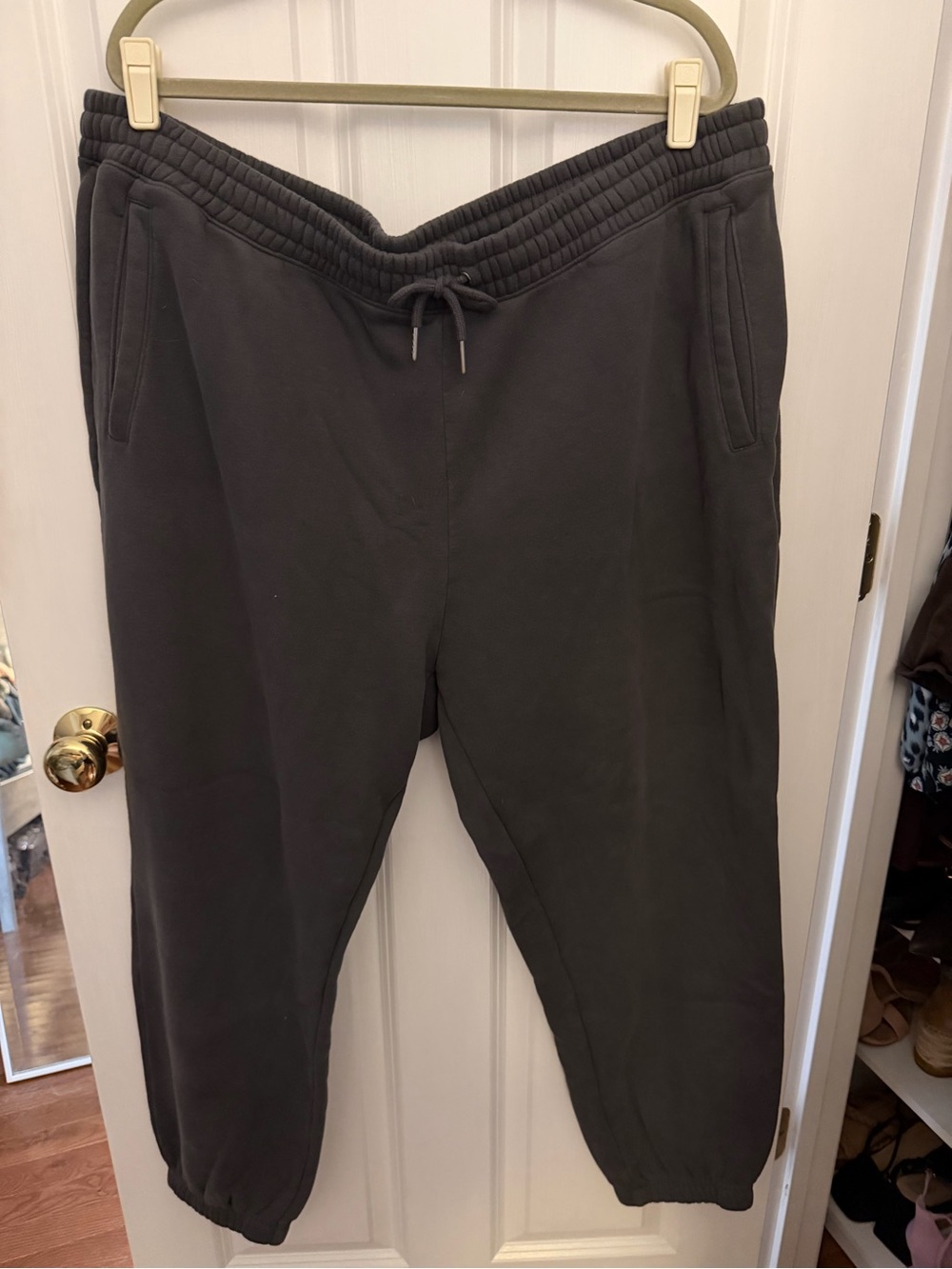 Charcoal Gray Jogger Sweatpants - Drawstring Waist